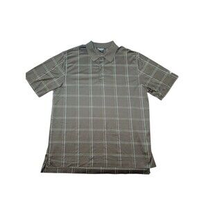 Brooks Brothers Country Club Polo Mens Large Green Striped Short Sleeve Shirt